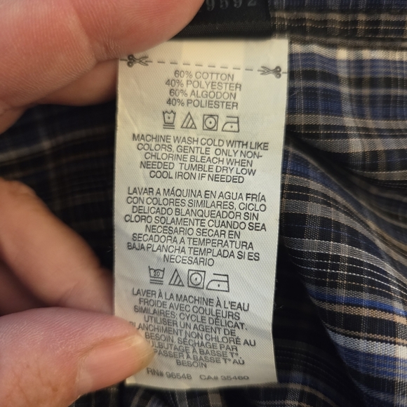 Oakley Blue Casual Button Down Shirt Lightweight Cotton Size Med - Picture 5 of 7